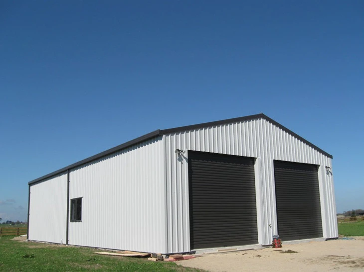 Prefabricated Portable 2 Car Steel Structure Car Garage Building Construction